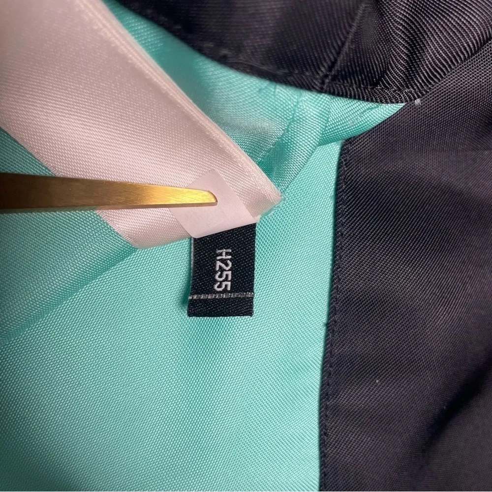 Kate Spade New York Sleeveless Embellished Collar Top Size 2 Aqua Black Trim